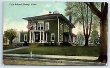 Postcard High School, Derby, Connecticut 1914 H153 picture