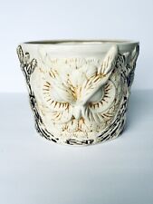 Vintage Medium Sized 6”x”6 3D Owl Matte Design Planter/canister  picture