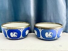 Gorgeous Pair of Large Wedgwood Cobalt Blue Neoclassical Salad Bowls. Edwardian. picture