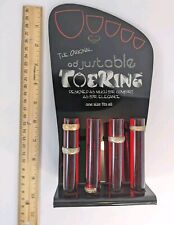 Vintage 1980's Beach Surf Shop Store Toe Ring Display With 5 Original Rings  picture
