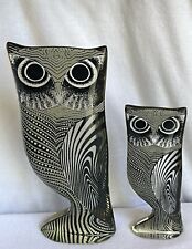  Mid Century Modern Abraham Palatnik  Set of 2 Owls Lucite Brazil picture