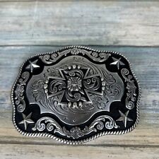 Nocona Belt Buckle Womens Floral Western Stars Cowgirl Rodeo picture