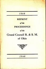 Reprint Proceedings of the Grand Council R & S.M. of Ohio 1860 Freemasonry Book picture
