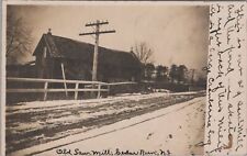 Old Saw Mill Cedar Run in Winter Snow New Jersey 1907 RPPC Postcard picture