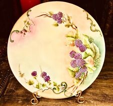 Antique J.P.L. Jean Pouyat Limoges France Hand Painted Porcelain Berries Plate picture