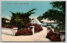 Bermuda Entrance To Girvan Paget  Postcard B46 picture