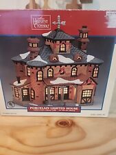 2001 Lemax Village Collection Harvest Crossing  Porcelain Lighted House Beautifu picture