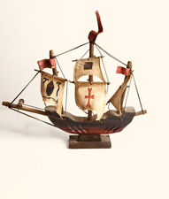 Wooden Ship Model  Ship Galleon Pinta Christopher Columbus Voyage Maritime 8” picture