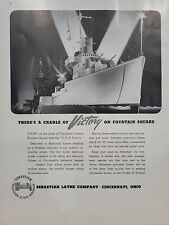 1942 Sebastian Lathe Company Fortune WW2 Print Ad Q4 Battleship U.S.S. Victory picture