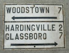 1890s Cast Iron Street Sign New Jersey Garden State Woodstown  Glassboro  picture