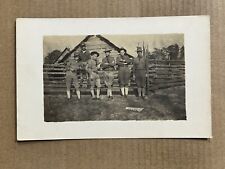 Postcard RPPC Military Army Soldiers In Uniform WWI Vintage Real Photo picture