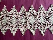 Three Gorgeous  Antique French Lace Guipure Insertion 75cm+38cm+20cm by 9cm picture