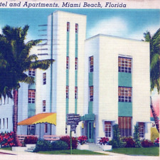 1951 Silver Palm Hotel Apartments Rates Pricelist Miami Beach Florida Postcard picture