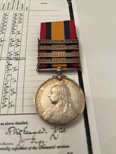 1902 Queen's South Africa Medal ~ British campaign medal with 4 Clasps picture