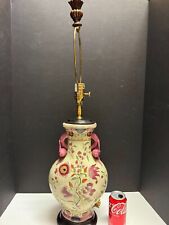 Vintage High End Original Porcelain Lamp Hand painted Tree of life Florals 31
