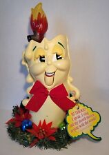 Vintage Telco Candle Kid Talking Musical Christmas Candle Light- Up Figurine  picture