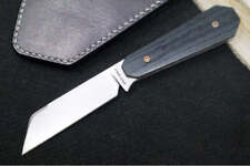 Jack Wolf Knives Midnight FIXedc Fixed Blade - Black Linen Micarta Handle / CPM- picture