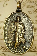 CATHOLIC IMMACULATE CONCEPTION & SAINT MICHAEL SPANISH COLONIAL SHIPWRECK MEDAL picture