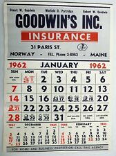 Norway, Maine - Goodwins Inc. Insurance Calendar 1962 picture