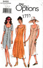 Vogue Pattern 9422 c1996, Misses Button-down Dresses, Size 12-14-16; FF picture