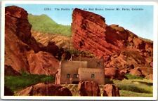 Park of the Red Rocks 1937 Denver Colorado Vintage White Border Postcard B14 picture