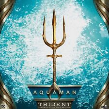 AQUAMAN'S GOLD TRIDENT SIDESHOW FACTORY ENTERTAINMENT  DC   1:1 SCALE NEW SEALED picture