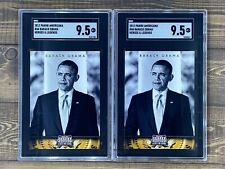 Lot Of 2 2012 Panini Americana #44 Barack Obama SGC 9.5 Graded Cards picture