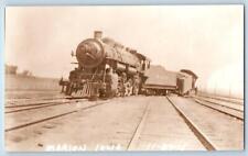 Marion Iowa IA Postcard Train Locomotor Railroad Scenic View c1910's Antique picture