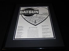 1979 Datsun Loves Pittsburgh 11x14 Framed ORIGINAL Vintage Advertisement  picture
