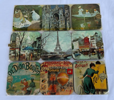 Vintage French Coasters, 3 packs of 6 Coasters in orig plastic, excellent/mint picture