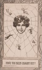 Art Nouveau c1910s Have you been caught yet woman spider web men as flies 6640d2 picture
