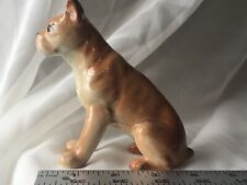 Sitting Boxer Dog Figurine With Glossy Finish picture