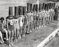 Vintage 1936 Faceless Bathing Suit Beauty Contest Photo - Swimsuits Bizarre Odd picture