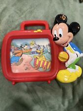 Vintage Disney Mickey Mouse Wind-up Musical Scroll TV Music Toy picture
