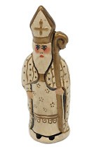 Vaillancourt Tiny St. Nicholas Chalkware Folk Art Christmas Holiday Figurine picture