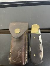 Gerber Magnum Folding Knife - 97223 - Vintage lockback hunter w leather sheath picture