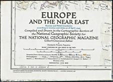 ⫸ 1949-6 June Map of EUROPE & THE NEAR EAST National Geographic - (934) picture