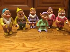 Vintage Disney The Seven 7 Dwarfs Set Thailand 6 Inches Plastic Articulated picture