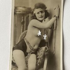Antique RPPC Photograph Postcard Beautiful Young Woman Nude Risqué picture