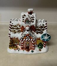 David’s Cookies Cookie Jar Candy Gingerbread House Metallic Colors  picture