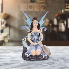 Dream Fairy w/ Owl and Dream Catcher Statue 10.5