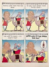 1947 Pepsi Cola Egypt Desert Sphinx Camel Posen Funny Comic Art Vintage Print Ad picture