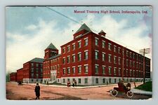 Indianapolis IN-Indiana, Manual Training High School, Outside, Vintage Postcard picture