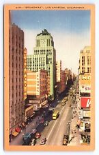 Postcard Broadway Los Angeles California Vertical View CA picture