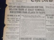 1920 APRIL 9 NEW YORK TIMES - RAIL STRIKE REACHES NEW YORK - NT 8285 picture