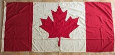 Vintage Canadian Flag Hand Sewn Cotton 42 x 91 inches Turner's Flag MFG 1970s picture