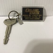 Vintage Orland Toyota Dealer Keychain Car Key Fob Ring picture