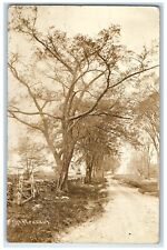 1911 Dirt Road Scene Mt. Pleasant Newtown Connecticut CTRPPC Photo Postcard picture