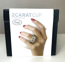 Swarovski Crystal Ring Mug 2 Karat White Gold New Bride Engagement Maid Of Honor picture