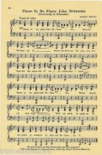 UNIVERSITY OF NEBRASKA Vntg Song Sheet c1931 